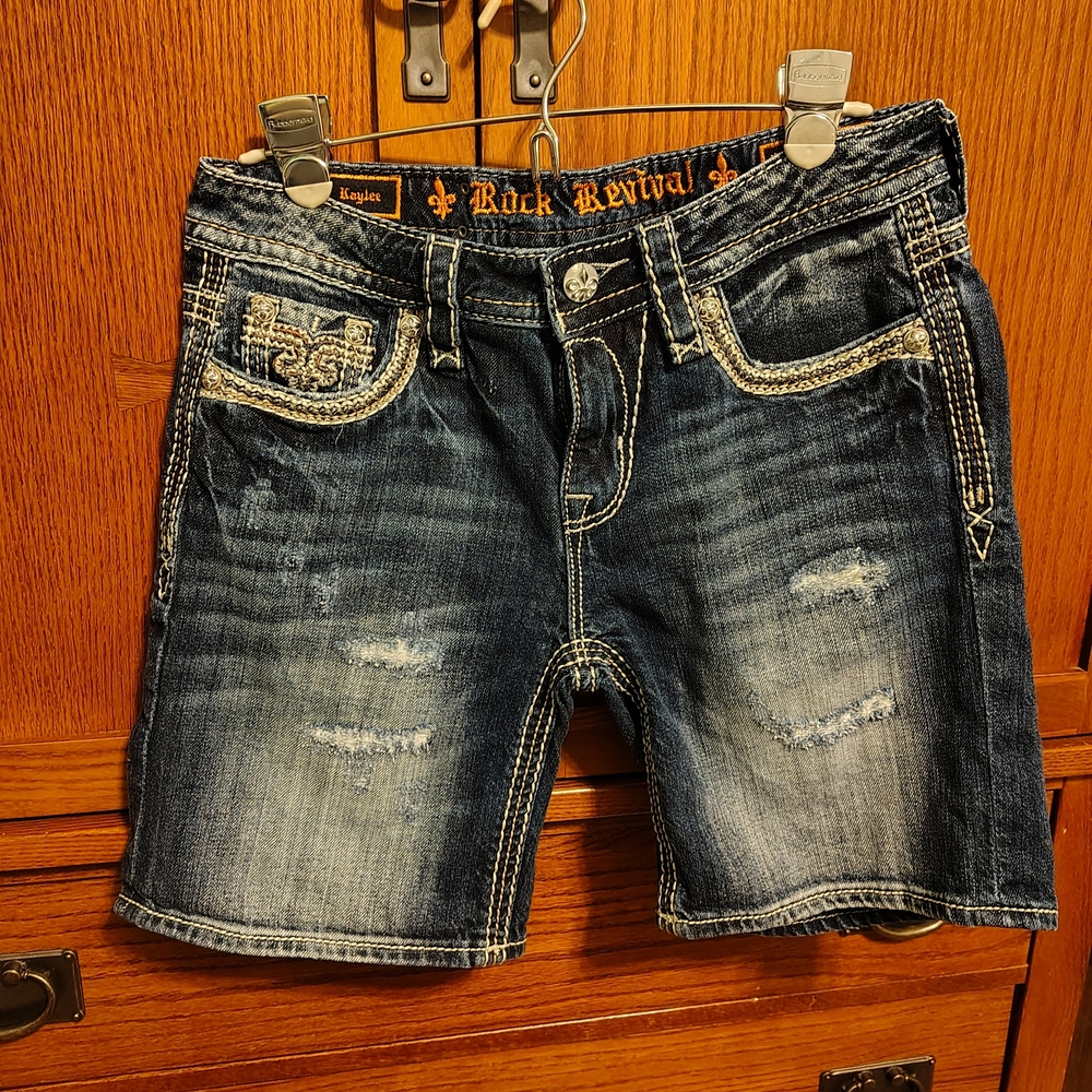Rock Revival Blue Jean Shorts